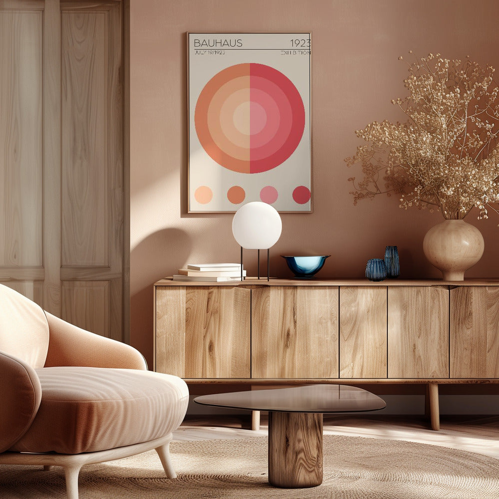 Bauhaus Pembe Daire Poster